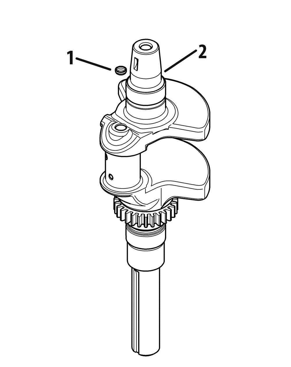 Kohler Sv715-3025 Crankshaft Diagram and Parts List for Z-FORCE48 (17BF3AGV-17BF3AGV010)(2010) Cub Cadet Lawn Tractor